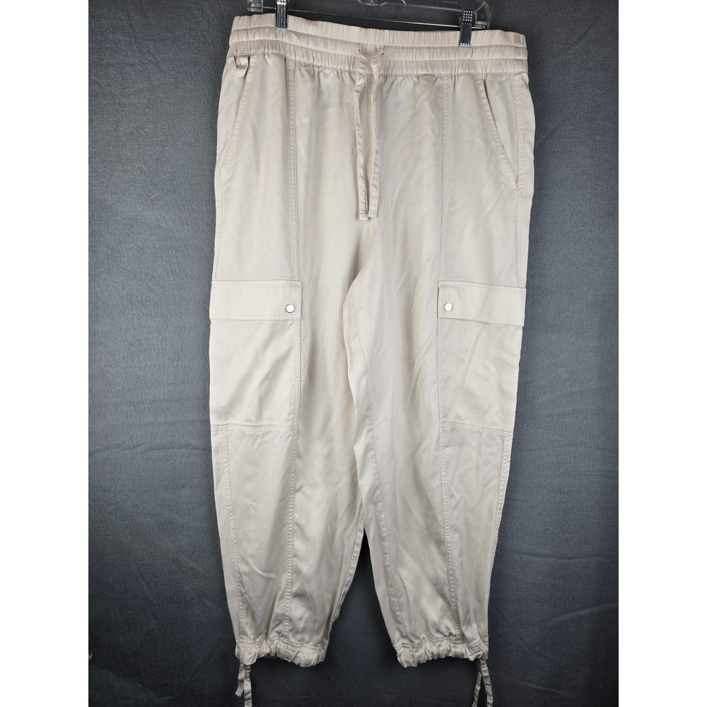 Athleta Cargo Pants Womens XL Beige Tencel Lyocell Relaxed Jogger Gorpcore
